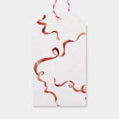 Vakantie Coquette Red Bow Ribbon Kerstcadeau Label Cadeaulabel (Achterkant)