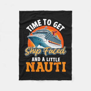 Vakantie Cruise Schepen Pun Tijd Om Scheeps Gezich Fleece Deken