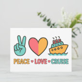 Vakantie Cruise Vrede Liefde Kaart (Staand voorkant)
