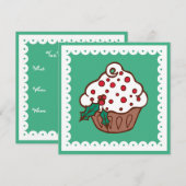 Vakantie Cupcake Kerstfeest Uitnodigingen (Voorkant / Achterkant)