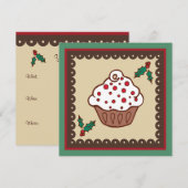 Vakantie Cupcake Uitnodigingen (Voorkant / Achterkant)