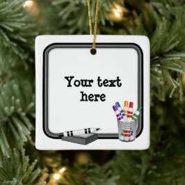 Vakantie Decor, Mini Whiteboard Keramisch Ornament