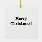 Vakantie Decor, Mini Whiteboard Keramisch Ornament (Achterkant)