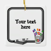 Vakantie Decor, Mini Whiteboard Keramisch Ornament (Voorkant)