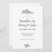 Vakantie dennenappel bruiloft uitnodiging (Voorkant / Achterkant)