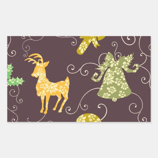 vakantie dingen rechthoekige sticker (Voorkant)