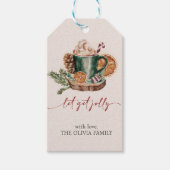 Vakantie Drink Kerstfeest Cadeaulabel (Voorkant)