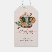 Vakantie Drink Kerstfeest Cadeaulabel (Achterkant)