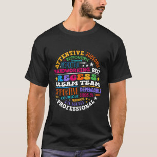 Vakantie droomteam leraren studenten monitor terug t-shirt