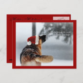 Vakantie Duitse herder Feestdagenkaart (Voorkant / Achterkant)