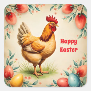 Vakantie Easter Trendy Collectie Vierkante Sticker