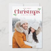 Vakantie eerste kerst Pas getrouwd Kaart (Voorkant)