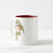 Vakantie Elf T-shirts en geschenken Tweekleurige Koffiemok (Voorkant links)