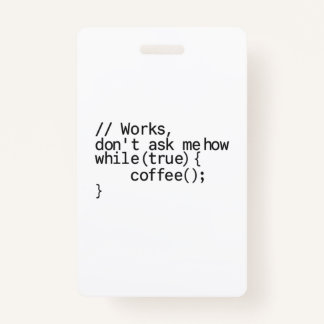 Vakantie en koffie nodig in de kantoor badge