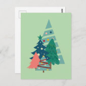 Vakantie Evergreens Design Briefkaart (Voorkant / Achterkant)