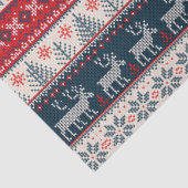 Vakantie Faux Knit Pattern Kerstmis - Gepersonalis Tissuepapier (Detail)