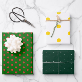 Vakantie Feestelijke Green Polka Dot Wrapping Pape Inpakpapier Vel