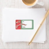 Vakantie flamingo cadeau label (Insitu)