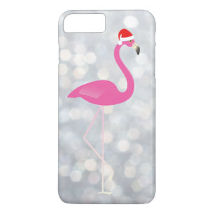 Vakantie Flamingo iPhone 7 op zilververlichting iPhone 8 Plus / 7 Plus Hoesje