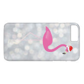 Vakantie Flamingo iPhone 7 op zilververlichting Case-Mate iPhone Case (Achterkant (Horizontaal))