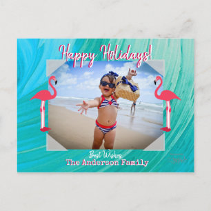 Vakantie Foto Briefkaart met tropische achtergrond