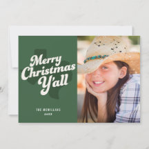 Vakantie fotokaart *Vrolijke Kerstmis Y'all*