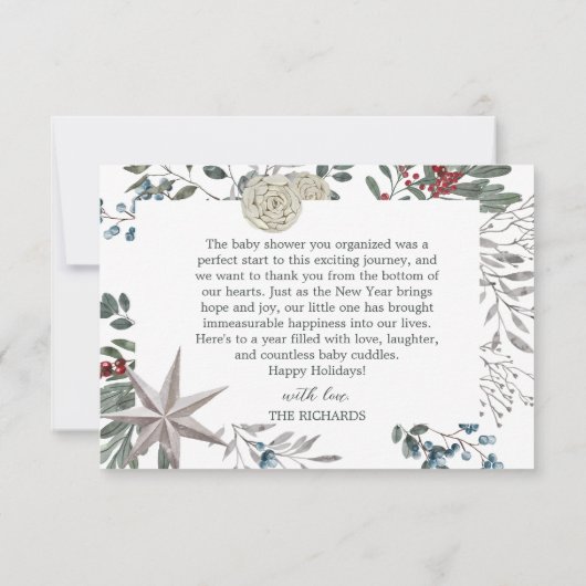 Vakantie Geboorte Statistieken Aankondiging Baby s (Achterkant)