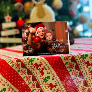 Vakantie Geloof Kaart voor Kerstmis Cheer Gevouwen