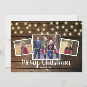 Vakantie Gepersonaliseerd Fotokaart Westerne licht Feestdagenkaart
