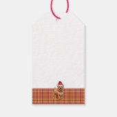 Vakantie geplakt Australische Terriër Hond Kerstmi Cadeaulabel (Achterkant)