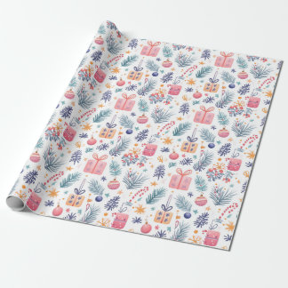 "Vakantie geschenken & greens patroon" Cadeaupapier