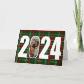 Vakantie gespeeld Jaar Peek-a-Boo Fotokaart Kaart (Voorkant)