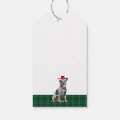 Vakantie gespeeld met een Blue Heeler Dog Kerstmis Cadeaulabel (Achterkant)