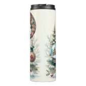 Vakantie Gnome met kerst Pet Thermosbeker (Achterkant)