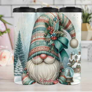 Vakantie Gnome met Lang Pet Thermosbeker