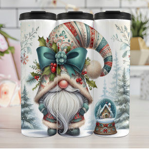 Vakantie Gnome met lint Pet Thermosbeker