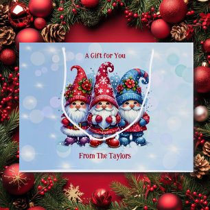 Vakantie Gnomes gepersonaliseerde kerst Groot Cadeauzakje