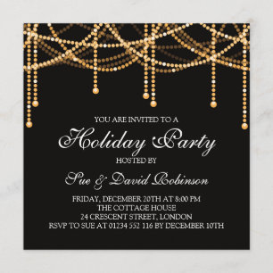 Vakantie Gold String Lights Kaart