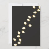 Vakantie Golden Lights kerstfeest uitnodiging (Achterkant)