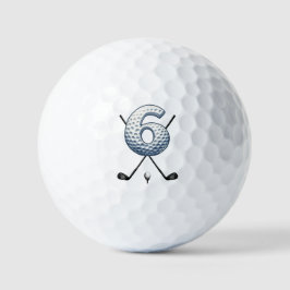 Vakantie golfballen Alpha-nummer 6