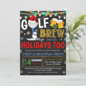 Vakantie Golfen Party uitnodiging (Staand voorkant)