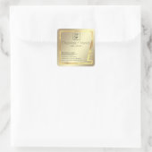 Vakantie goud Eenvoudig modern luxe product Square Vierkante Sticker (Tas)