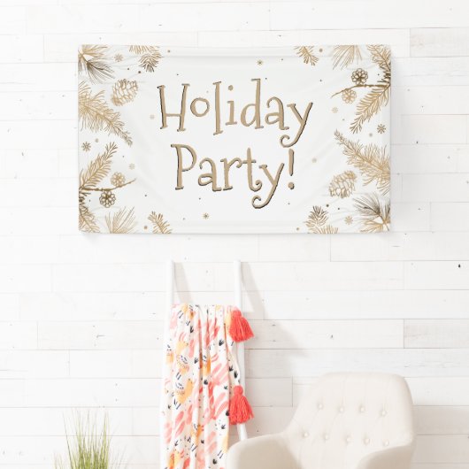 Vakantie, goud, hangen spandoek (Insitu)