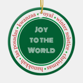 Vakantie Groen/Rood Ornament