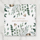 Vakantie groen Vrolijk kerstfeest Bedankjes Labels (Achterkant)