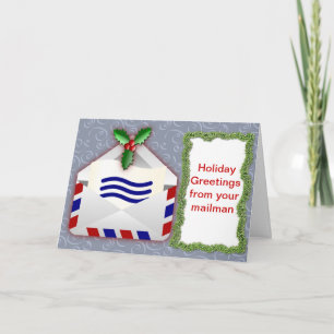Vakantie Groeten van u postbode Kerstmis Feestdagen Kaart