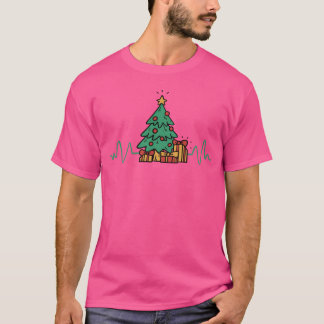 Vakantie Heartbeat Xmas Christmas Christmas Christ T-shirt