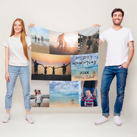 Vakantie herinneringen Kerstcadeau Fleece Deken (In situ)