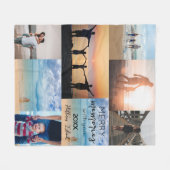 Vakantie herinneringen Kerstcadeau Fleece Deken (Voorkant (Horizontaal))