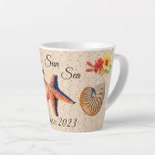 Vakantie herinneringen Latte cup Mok (Rechterhoek)